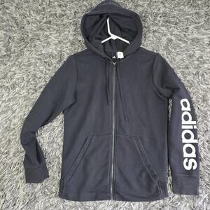 Adidas Hoodie Mens Medium Full Zip Athletic Sweatshirt Jacket